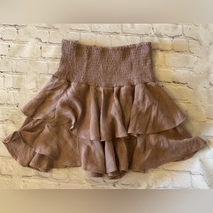 Elastic tiered skirt